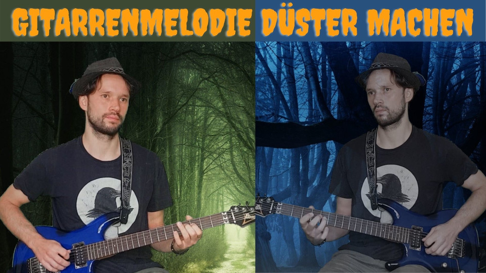 Read more about the article Gitarrenmelodie von Dur nach Moll – Ein Kinderlied düster machen👻